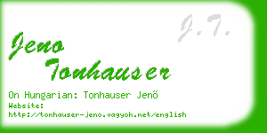 jeno tonhauser business card